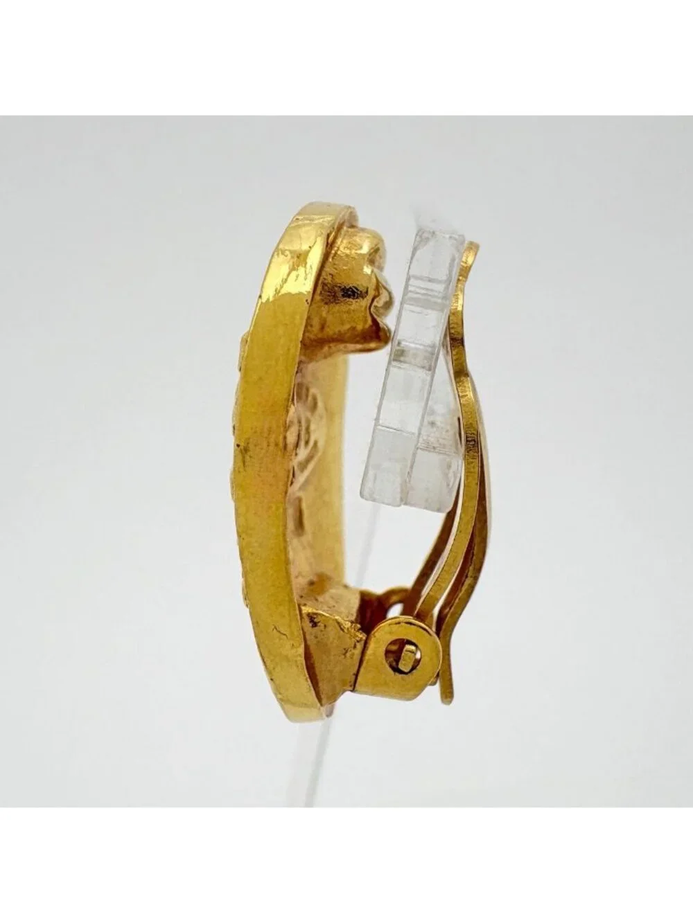Chanel Earrings CC Logo Gold Plated